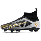 Boots Men's Soccer Cleats Football Shoes Outdoor Soccer Trainning Women Soccer Studded MartLion 2302 C black 35 