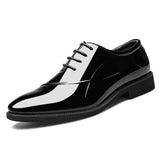 Men's Dress Shoes Luxury Oxford Leather Breathable Rubber Dress Office Wedding Flats Footwear Mart Lion Black 38 