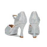  All Diamond Shining Latin Dance Shoes Women's Party Dancing Sandals Summer High Heel Jazz Tango Waterproof MartLion - Mart Lion