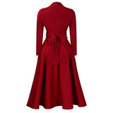 solid color casual  dress long sleeve elegant party dress elegant dresses MartLion   