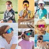 Kids Sunglasses for Boys and Girls,Windproof Outdoor Baseball Sports UV400 Protection Sun Glasses MartLion   