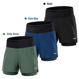 Arsuxeo Men's 2 in 1 Running Shorts High Waist Athletic Shorts Sport Workout with Pockets for Gym Jogging Tennis Mart Lion   