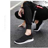 Men's Shoes for Sneakers Summer Breathable Women's Light Flat Non-slip Casual Walking Sports Lazy Red MartLion   