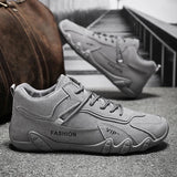 Ankle Boots Men's Spring Casual Sneakers Non Slip Khaki Work Shoes Short Loafers Lace Up Zapatillas Hombre MartLion   