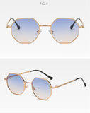 Square Design Sunglasses Woman Vintage Retro Small Frame Luxury Polygon Glasses MartLion   