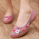 Women Cute Sweet Light Weight Floral Dance Loafers Lady Comfort Canvas Flat Shoes MartLion c 40 