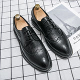 Gentleman Formal Leather Shoes Men's Dress Classic Formal Office Oxford Derby MartLion   