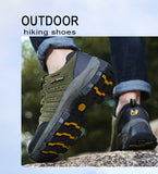 Men's Hiking Shoes Outdoor Anti Slip Hiking Boots Trekking Lace-Up Mountain Climbing Mart Lion   