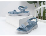 Casual Open-toe Women Sandals Non-slip Solid Color Hook Loop Platform Summer Beach Shoes MartLion   