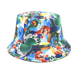Super Mario Hat Anime Peripheral Cartoon mario Luigi Leisure Adult Outdoor Sunscreen Sunshade Fisherman Hat Holiday Gift MartLion 7 56-58cm 
