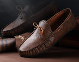 Leather Men's Casual Shoes Luxury Slip on Formal Loafers Moccasins Soft Driving MartLion   