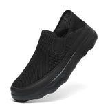 Summer Sneakers Men's Shoes Breathable Mesh Lightweight Casual Slip-On Driving Loafers MartLion All black 47(29.3CM) 