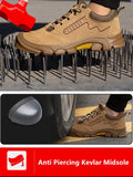 steel toe safety shoes men's anti-slip work boots puncture proof safety sneakers work working with protection MartLion   