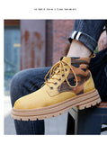 Autumn Winter Men's Ankle Boots Genuine Leather Couples Tooling masculina MartLion   