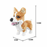 Cartoon Animal Building Blocks Creative Pet Dog And Cat Assembly Toy DIY Educational Puzzle Parent-Child Interactive Toy Mart Lion No box-16043  