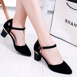 Women Cute Sweet Wine Red Spring Summer Buckle Strap High Heel Shoes Pumps MartLion a 40 