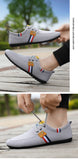 Men's Casual Shoes Brand Breathable British Sneakers Lace Up Soft Flats Driving White Black Peas Mart Lion   