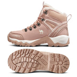 Outdoor High-top Hiking Shoes For Women Snow Boots Winter Warm Plus Fleece Wear-resistant Non-slip Trekking MartLion Pink 38 