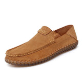 Leather Men Loafers Super Soft Casual Shoes For Men Slip On Male MartLion Brown 39 