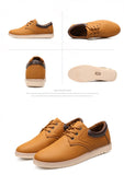 Men's Leather Casual Shoes Flat Trendy Sneaker Oxfords Zapatillas Mart Lion   