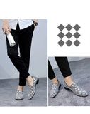 Men's Glitters Sequins Bling Party Wedding Slip-on Loafers Casual Shoes Light Driving Flats Mart Lion   
