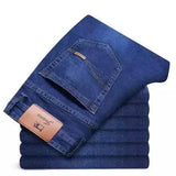 Summer  Clothing Slim Men Casual Jeans Man Oversize Denim Pants Trousers Baggy Stretch Jeans MartLion 8010 blue 31 CHINA