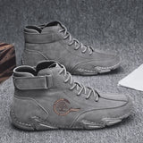 Winter Men's Boots Suede Leather With Fur Ankle Boots Leisure Keep Warm Western Casual Sneakers MartLion   