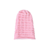 Knitted Hat Unisex Winter Skiing Cycling Outdoor Sports Soft Cold Resistant Warm Pleated Cuffed Cap MartLion Pink  