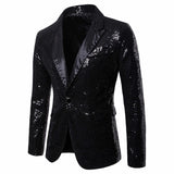 Gold Shiny Men's Jackets Sequins Stylish Dj Club Graduation Solid Suit Stage Party Wedding Outwear Clothes blazers MartLion