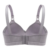 Bras Plaid Thin Cup Push Up  Bralette Tops Female Middle Aged Padded MartLion   