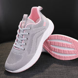 Flying Woven Shoes Spring Breathable Student Trendy Sports Leisure Running Fitness Dancing Flat Soft Sole Mart Lion grey 35 