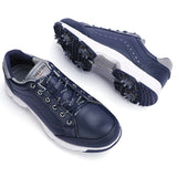 Men's Golf Shoes Waterproof Golf Sneakers Outdoor Golfing Spikes Shoes Jogging Walking Mart Lion   