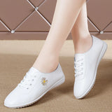 Women Flats Shoes Genuine Walking Spring Casual Flat Non Slip Nursing MartLion   