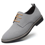 Men's Casual Lace-up Shoes Suede Leather Light Driving Flats Classic Outdoor Oxfords Mart Lion   