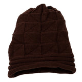 Knitted Hat Unisex Winter Skiing Cycling Outdoor Sports Soft Cold Resistant Warm Pleated Cuffed Cap MartLion Dark Brown  