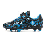 Youth Football Shoes Children's Training Competition Sports MartLion Black Blue630-1 28 
