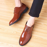 Men's Breathable Leather Shoes Black Soft Leather Soft Bottom Spring And Autumn Men's Formal Wear Casual MartLion brown 38 