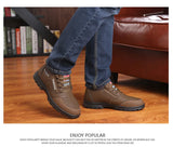 Genuine Leather Men's Shoes Platform Casual Shoes Winter Outdoor Walking Hiking Sneakers Zapatos MartLion   
