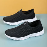 Men's Sneakers Casual Shoes Tenis Luxury Trainer Race Breathable Loafers Running MartLion Black White-1 1 38 