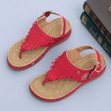 Fringe Wedges Sandals Women Clip Toe Back Strap Platform Summer Light Beach Shoes MartLion   