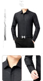 Silk Shirts for Men  Men Shirt Long Sleeve Men Clothing Casual Business Man Shirt MartLion   