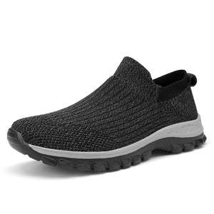 Casual Lightweight Loafers Non-slip Socks Shoes Men's Trend Knitted Breathable Walking MartLion JHA932 Black 39 