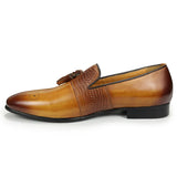 Tassel Office Vintage Handmade Genuine Leather Shoes Men's Casual Loafer Lazy Slip-on MartLion   