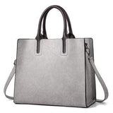Vintage Handbags for Women Female Soft Leather Shoulder Messenger Bags Ladies Casual Tote Large Capacity Sac Mart Lion Dark Grey  