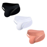 3Pcs Cotton Men's Panties Set Jockstrap Briefs High Cut Strap Sports Fitness Underpants Slip Gays Briefs MartLion (3)AD770-Multi XL 3pcs