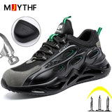 Safety Shoes Men's Work Sneakers Anti-smash Anti-puncture Work Lightweight Sport Casual Protective MartLion   