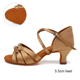 Ballroom Dance Shoes for Women Latin Modern Tango Salsa Training Sandals Practice Satin MartLion