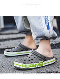 Men's summer perforated shoes with soft soles wear-resistant wrapped sandals anti slip beach MartLion   