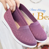 Women's Shoes Beijing Cloth  Casual Breathable Flat Sole Single  Soft Sole Mom purple MartLion   