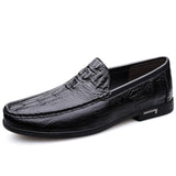 Genuine Leather Men's Loafers Slip On Casual Footwear Moccasins Winter Shoes With Mart Lion   